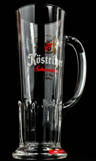 Köstritzer Schwarzbier Glas, Gläser, Bierglas, Biergläser, Habsburgseidel gold 0,5l, Krug