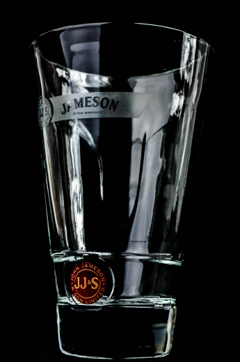 Jameson Whiskyglas, Glas / Gläser, Longdrinkglas rot Relief mit Bodenprägung