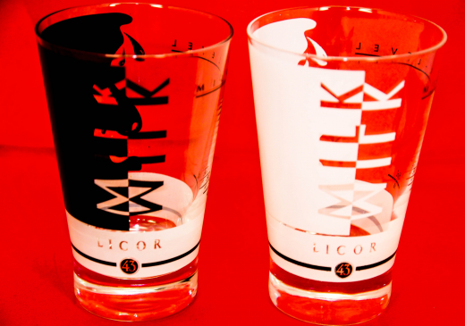 Likör / Licor 43 Glas / Gläser Milchglas-Set, Latte Macchiato,Mini 2 Stück