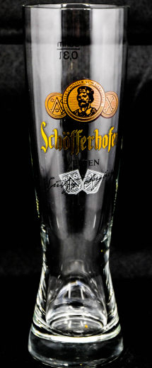 Schöfferhofer Bier Glas / Gläser, Weissbier / Weizenbier Glas 0,3l (weiß)