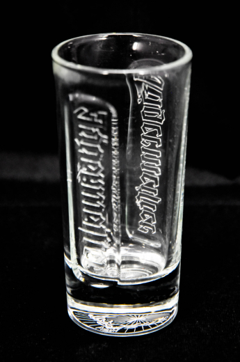 Jägermeister Glas / Gläser, Likörglas, Clubgläser, klar, Relief Schriftzug, 4 cl