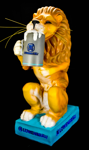 Löwenbräu Bier, Orig. Löwenbräu-Löwe Figur, 70er Jahre, 50cm