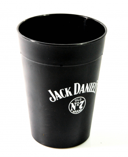 5 x Jack Daniels Whisky, Kunststoffbecher, Festivalbecher, schwarz 0,3l