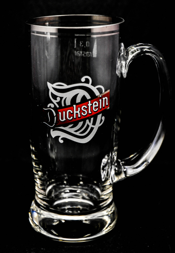 Duckstein Bierkrug Glas / Gläser Bierglas mit Silberrand Karsten Kehrein 2009 
