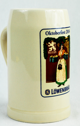 Löwenbräu Bier Brauerei, OKTOBERFEST 2014 Seidel, Bierkrug 0,5 Liter Humpen