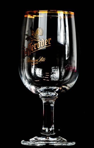 Hasseröder Glas / Gläser, Bierglas Ritzenhoff Tulpe, Goldrand 0,3l