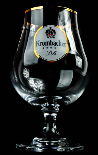 Krombacher Bier, Schwenker, Glas, Gläser, Bierglas, Biergläser Brüssel Goldrand, 0,4l