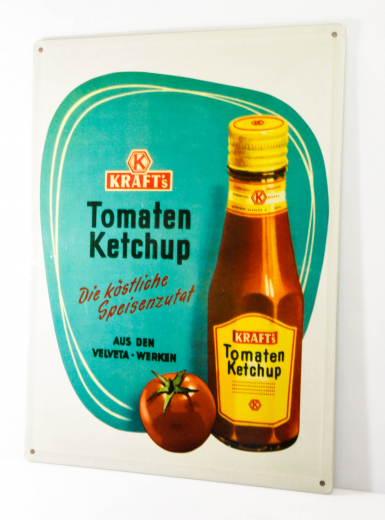Kraft Tomaten Ketchup, Blechschild, Werbeschild, Reklameschild