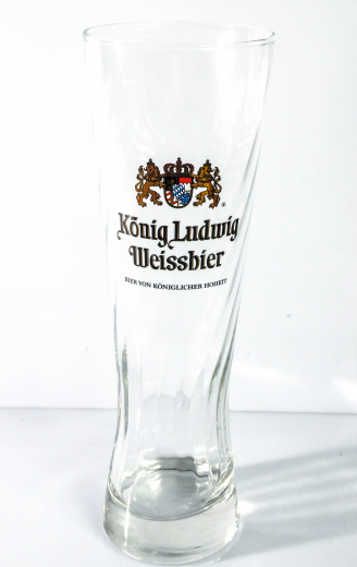 König Ludwig Glas / Gläser, Weizenbierglas, Weissbierglas mit Relief Schliff 0,5l