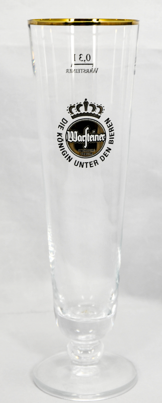 Warsteiner Bier Bierglas Exclusiv Tulpe mit Goldrand 0,3l 
