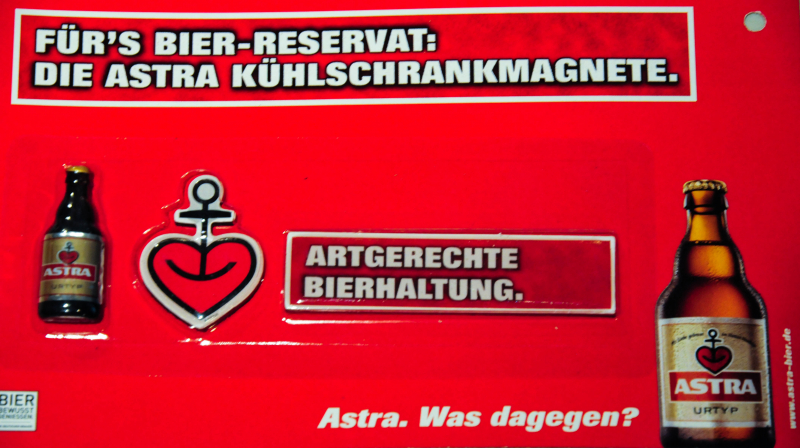 Kiez Astra Bier Kühlschrankmagnete Pauli St 2 Sets a' 3 Magnete Neu und OVP