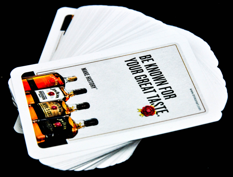 französische Ausführung Poker Kartenspiel 55 Blatt Jim Beam Whisky 