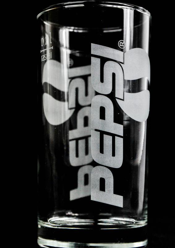Pepsi Cola Retro Kult Cola Glas 0,4l Branding senkrecht 
