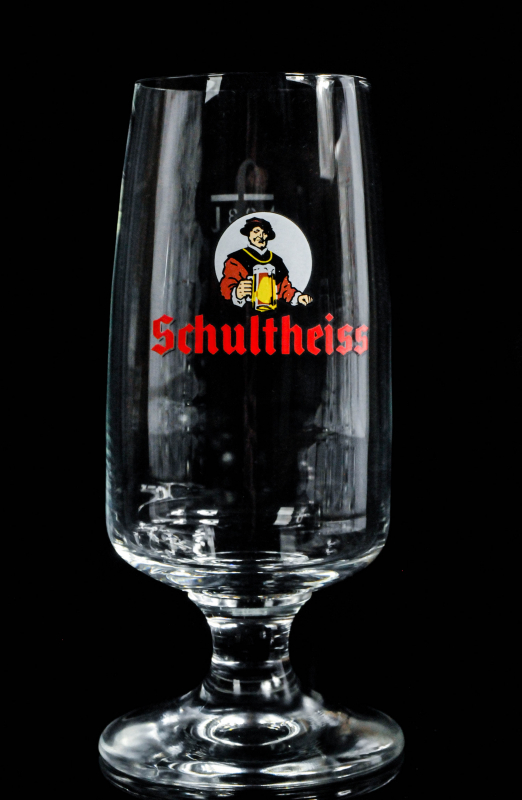 Schultheiss Lager 6x Bierglas 0,3 l Gastro Platinrand Tulpe 