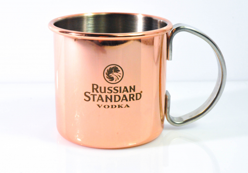 kleine Ausführung Russian Standard Vodka Design Kupfer Becher sehr edel Tasse 