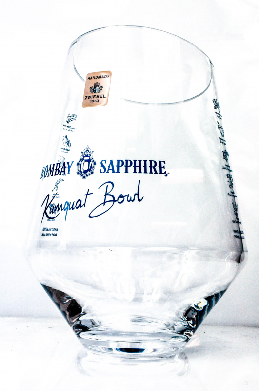 Bombay Sapphire Gin Zwiesel Echtglas Eiswürfelbehälter,Flaschenkühler Handmade 