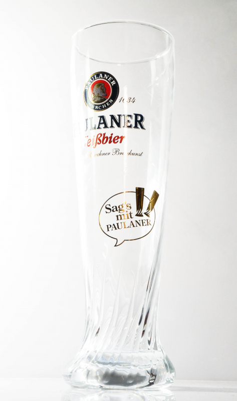 Relief Bierglas / Biergläser Paulaner Glas / Gläser "Schönsee" 0,5L rot 