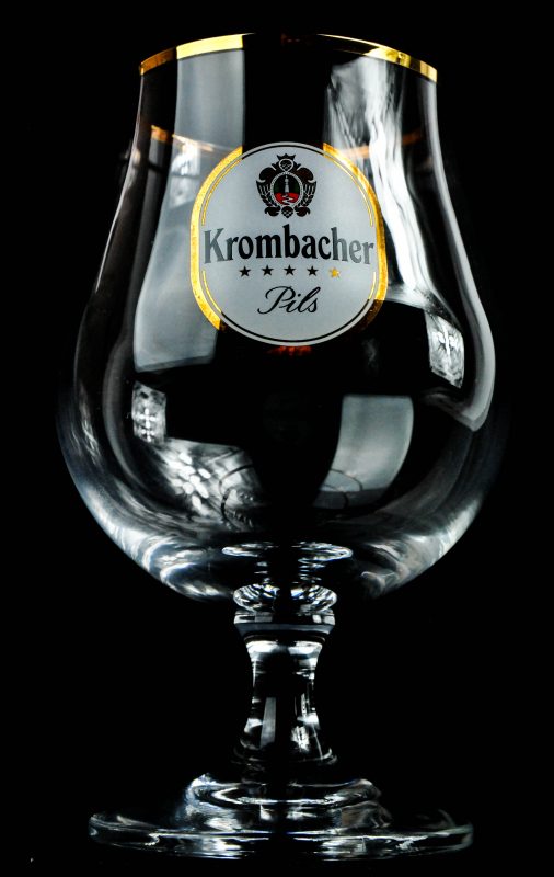Bierglas Krombacher Bier Pokalglas 0,3l "Brautradition" Reliefsiegel im Stiel 