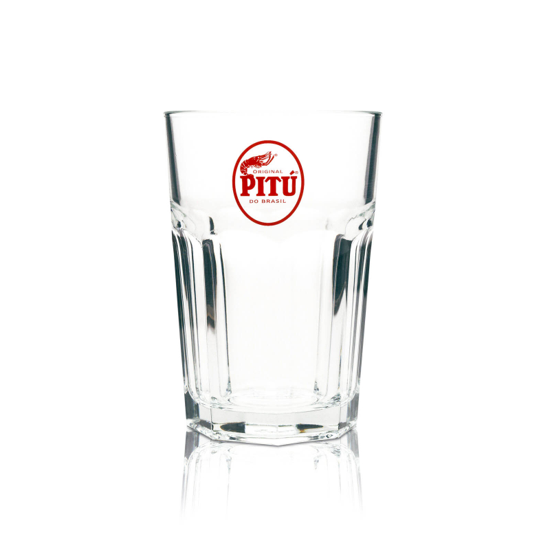 6 Stück Markengläser mit Logo Pitu Cacacha Longdrink Gläser 