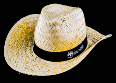 Bacardi Rum straw hat, hat, Panama hat, beach hat, party hat light version