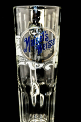 Maisels Weisse Glas / Gläser, Weissbierglas, Weizenbierglas, Trapez Seidel, Reliefschliff 0,5l