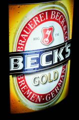Becks Gold Leuchtreklame, Neonleuchte, Leuchtwerbung