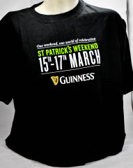 Guinness Beer Brauerei, Herren T-Shirt, schwarz, Weekend Gr. M