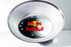 Red Bull, 3 teiliger gebürsteter Edelstahl Eiswürfelbehälter, Flaschenkühler