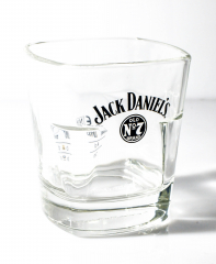 Jack Daniels Whiskey No 7 whiskey glass, tumbler glass, glasses, facet cut stackable