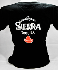 Sierra Tequila Damen T-Shirt, schwarz, Jalisco Mexico, Gr.M