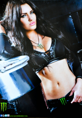 Monster Energy, Poster DIN A3, Hottest Girly, Lack und Leder, sexy.