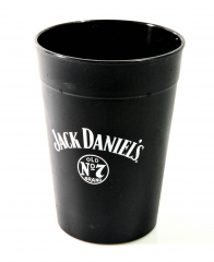 5 x Jack Daniels Whisky, Kunststoffbecher, Festivalbecher, schwarz 0,3l