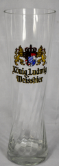 König Ludwig Bier Weissbier, XXL 1L Relief Bierglas, Reliefglas, Glas / Gläser