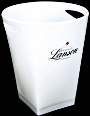 Lanson Champagner, Acryl Eiswürfelbehälter, Flaschenkühler, weiß