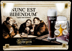 Kloster Scheyern Bier, Magnettafel, Blechschild 4 Magnete Nunc est Bibendum
