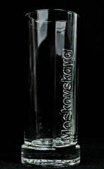 Moskovskaya Vodka Longdrink Glas Relief Schliff mit Bodenprägung 2cl, 4cl