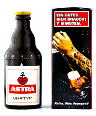 Astra Bier, Eieruhr als Knolle, Knollenuhr, Ein gutes Bier braucht 7 Min. Kiez