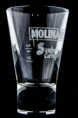 Molinari Sambuca, Kaffee Shot Glas, weiß satiniert, Kaffeeglas