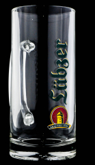 Lübzer Bier, Krug, Glas / Gläser Bierglas, Seidel, Brauerei Lübz, klar, 0,5l, Berna 500