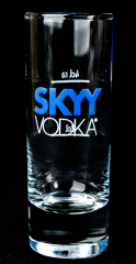 Skyy Vodka, Shotglas, Stamper 2cl, 4cl thermoaktives Farbspiel, kalt-blau