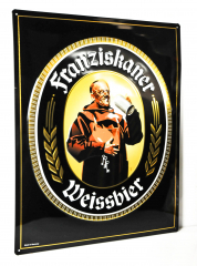 Franziskaner Weissbier, XXL Blechschild, Werbeschild Franziskaner