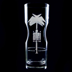 Afri Cola, cult glass / glasses cola glass, long drink glass 0.2l premium glass with depression