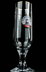 Flensburger Pilsener Glas / Gläser, Pokalglas m. Goldrand Alkoholfrei 0,2l