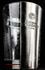 Russian Standard, Vodka, Flaschenkühler, Eiswürfelbehälter, Acryl, Edelstahl