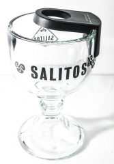 Salitos Bier, XXL Cocktailglas, Partyglas, „Salrita“ Gläser, Kelchglas mit Flaschenhalter