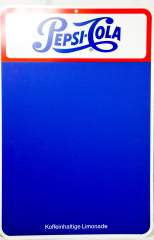 Pepsi, Cola, Retro 80er Jahre Kreidetafel, Schreibtafel, blau weiß