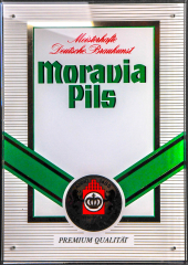 Moravia Pils, Werbeschild, Acrylschild, Meisterhafte Braukunst