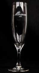 Mumm Sekt, Champagner Flöten Glas, Sektglas, Kleine Ausführung 0,1l