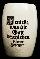 Kloster Scheyern, Bier, Bierkrug aus Keramik Genieße was dir Gott verschieden