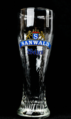 Sanwald Weizen Bier, Gläser, Reliefglas, Weizenglas 0,3l Perlsee
